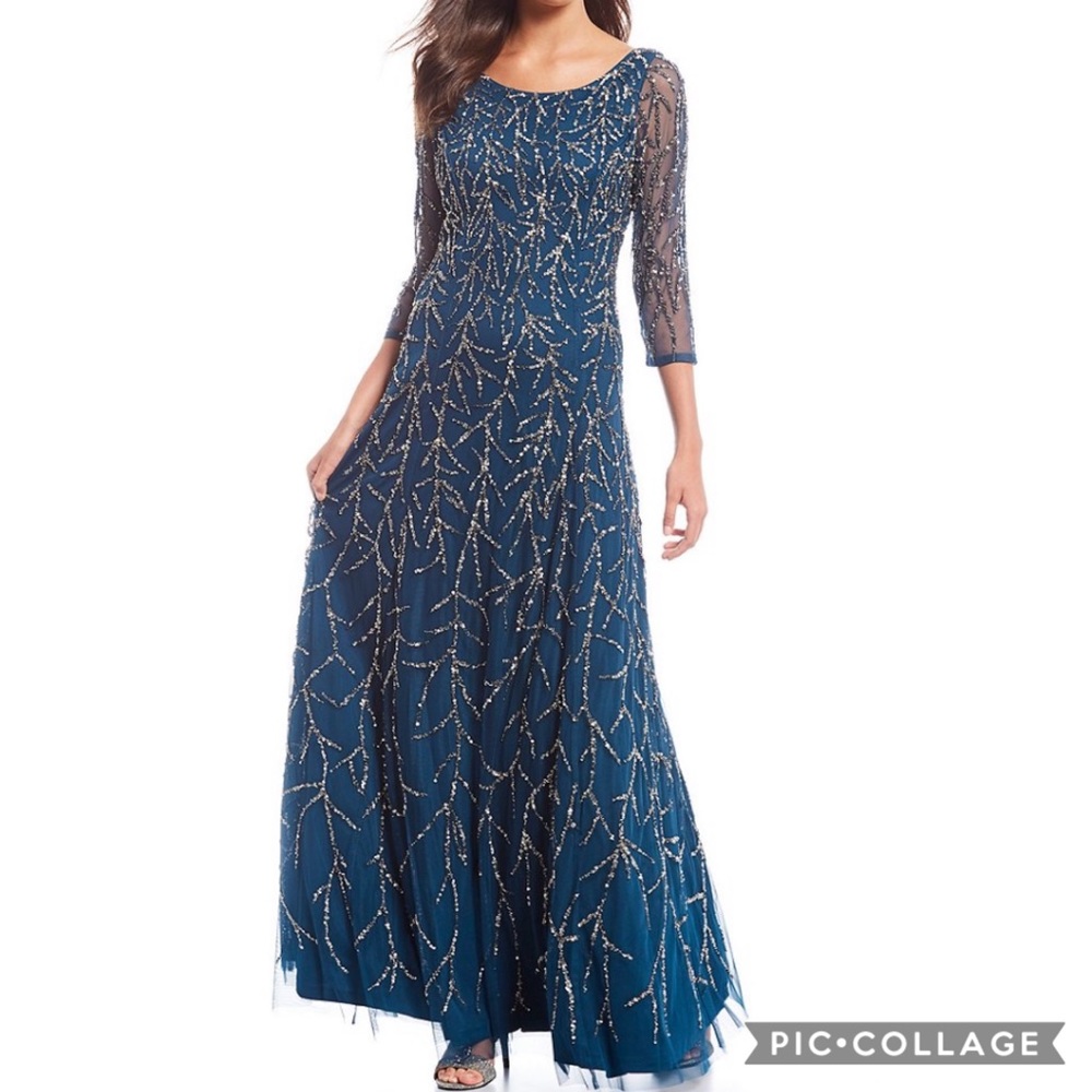 Aidan Mattox evening sequins and beaded Gown